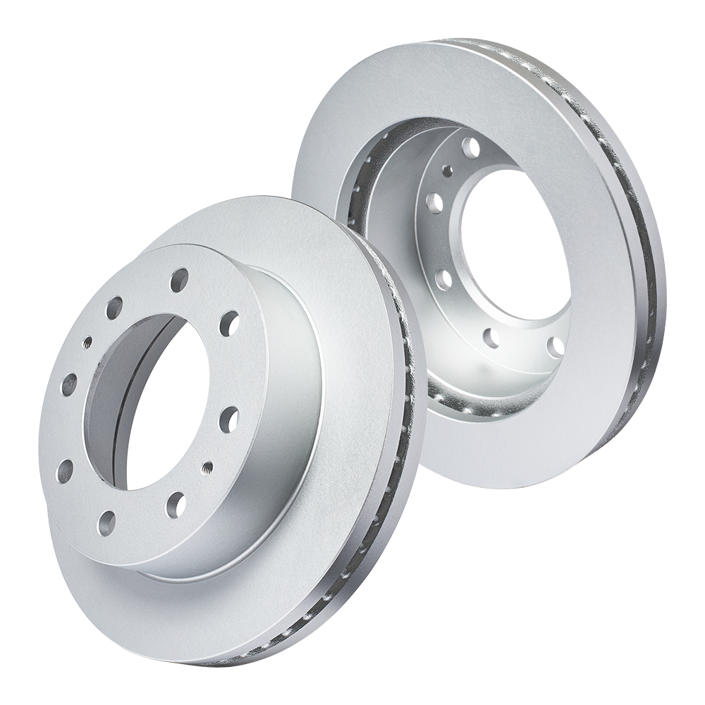 Doc's Diesel Chevrolet/GMC 6.6L Duramax DRW High Carbon Front Brake Rotor Set 2001-2010 Silver