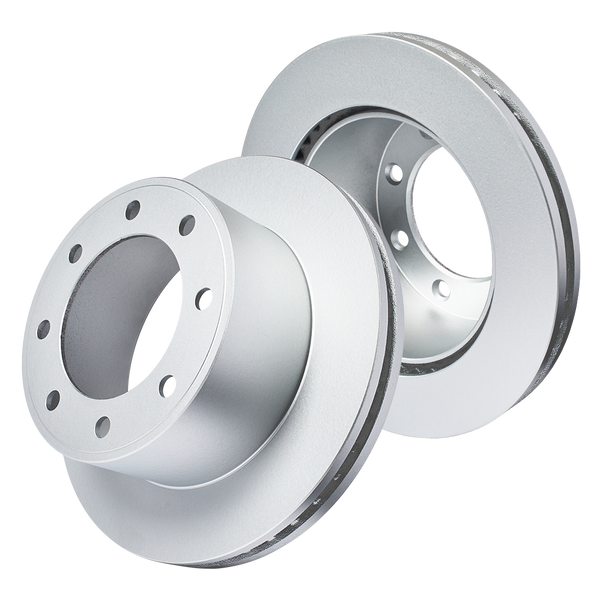 Doc's Diesel Ford 6.0L/6.4L Powerstroke High Carbon Rear Brake Rotor Set 2005-2012 Silver