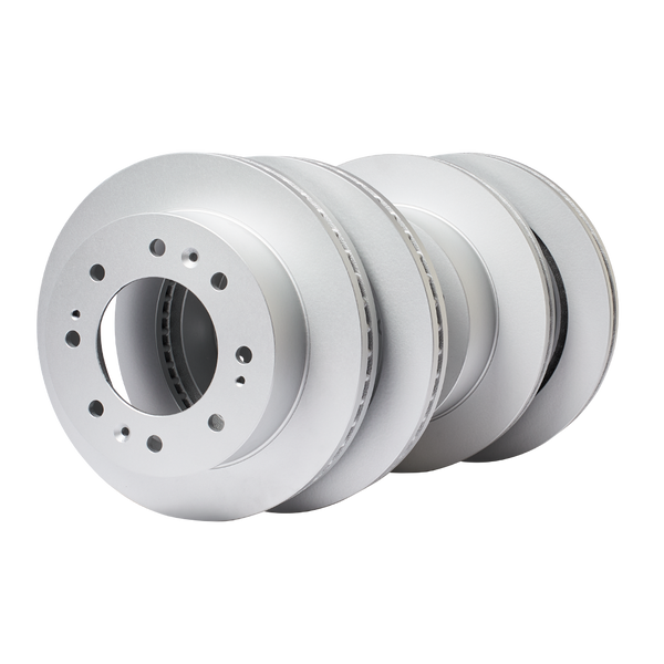 Doc's Diesel Chevrolet/GMC 6.6L Duramax High Carbon Front and Rear Brake Rotors Kit 2011-2025 Silver