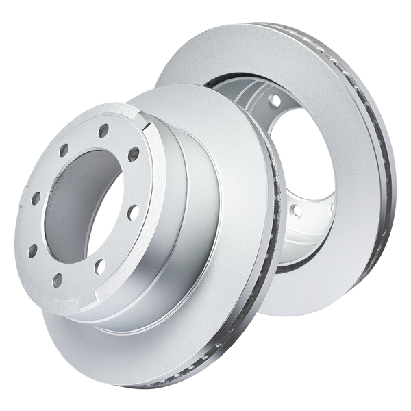 Doc's Diesel Ford 6.7L Powerstroke High Carbon Rear Brake Rotor Set 2013-2022 Silver