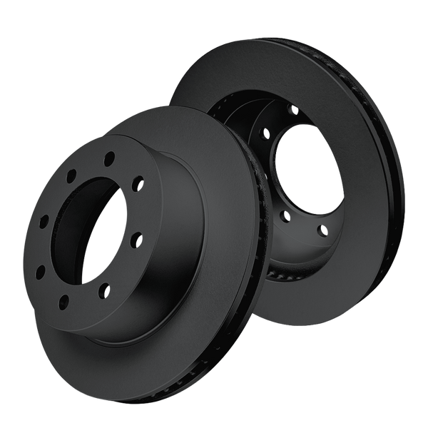Doc's Diesel Dodge RAM 5.9L Cummins High Carbon Front Brake Rotor Set 2003-2008 Black