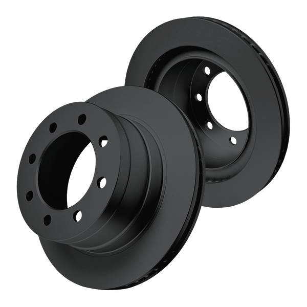 Doc's Diesel Dodge RAM 5.9L Cummins High Carbon Rear Brake Rotor Set 2003-2008 Black