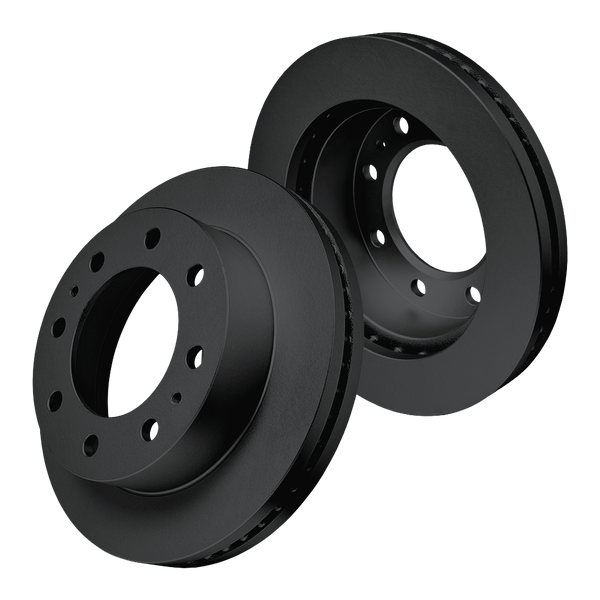 Doc's Diesel Chevrolet/GMC 6.6L Duramax DRW High Carbon Front Brake Rotor Set 2001-2010 Black