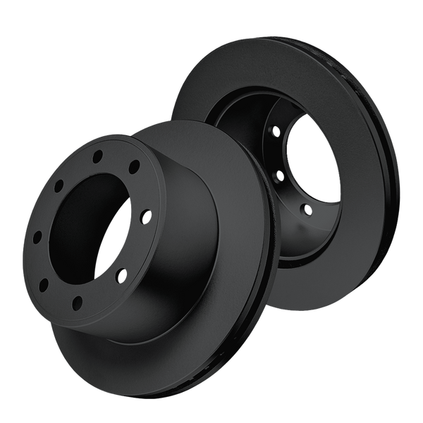 Doc's Diesel Ford 6.0L/6.4L Powerstroke High Carbon Rear Brake Rotor Set 2005-2012 Black