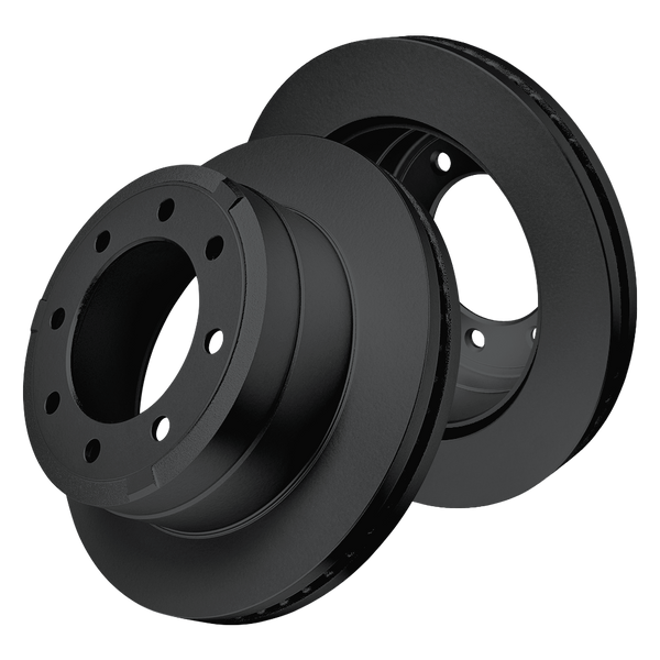 Doc's Diesel Ford 6.7L Powerstroke High Carbon Rear Brake Rotor Set 2013-2022 Black