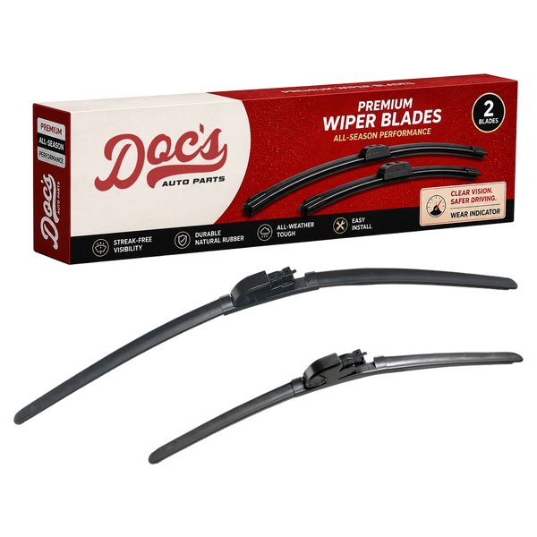 Doc's Auto Parts All-Season Beam Wiper Blades Front 16" + 26"
