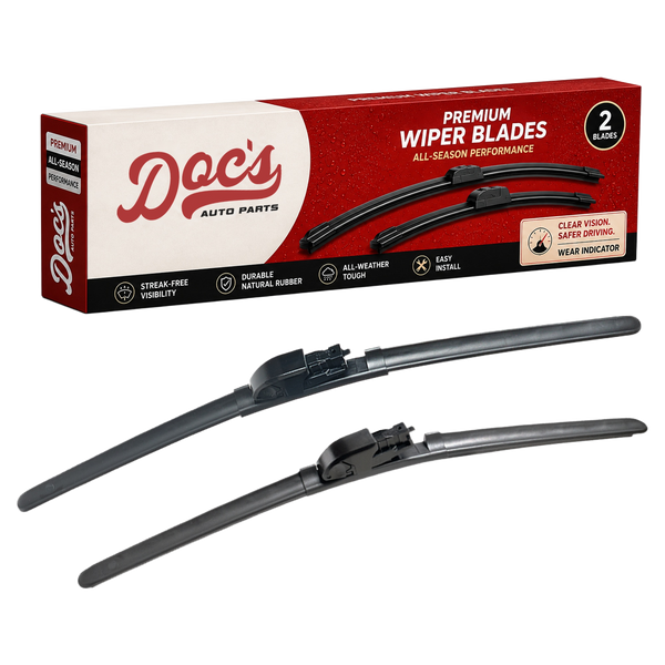 Doc's Auto Parts All-Season Beam Wiper Blades Front 18" + 19"