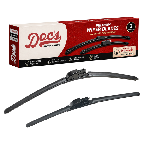Doc's Auto Parts All-Season Beam Wiper Blades Front 18" + 22"