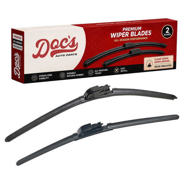 Doc's Auto Parts All-Season Beam Wiper Blades Front 19" + 22"