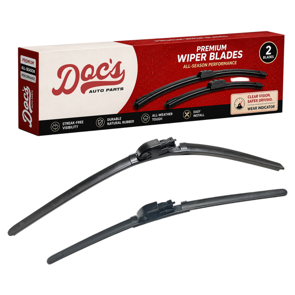 Doc's Auto Parts All-Season Beam Wiper Blades Front 19" + 24"