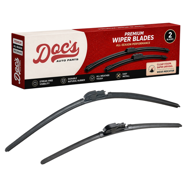 Doc's Auto Parts All-Season Beam Wiper Blades Front 20" + 28"