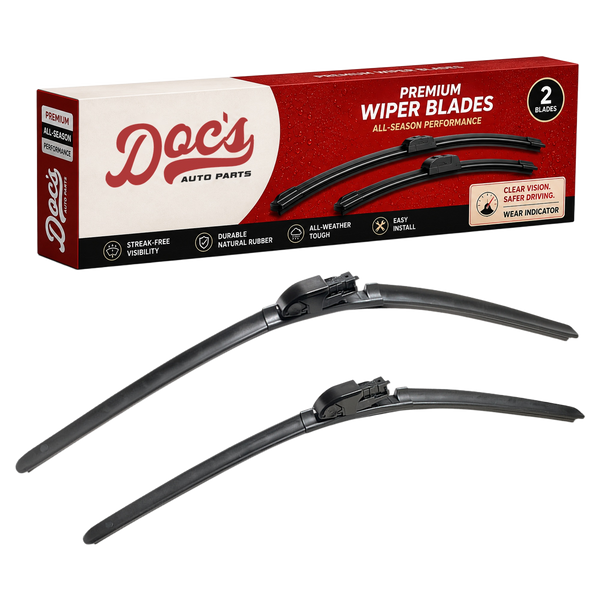 Doc's Auto Parts All-Season Beam Wiper Blades Front 22" + 24"