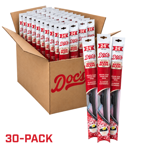 Doc's Auto Parts All-Season Beam Wiper Blade Front 24" (30-Pack)