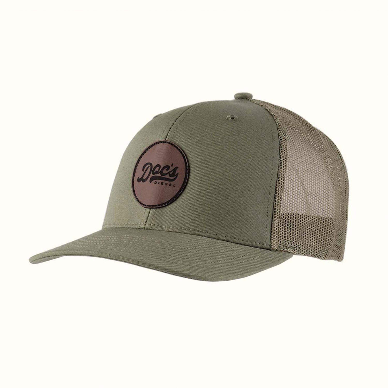 Doc's Diesel Leather Patch Trucker Hat