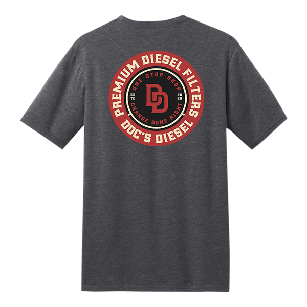 Doc's Diesel Shop T-Shirt Dark Grey back view