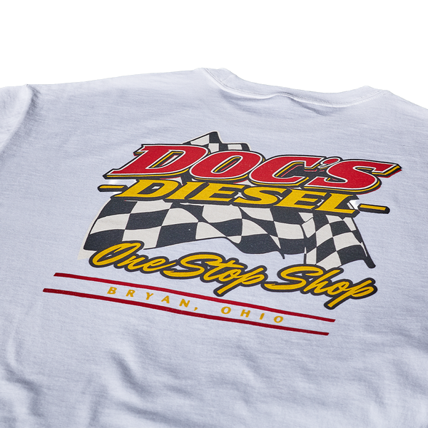 Race Day Tee Back Logo Upclose