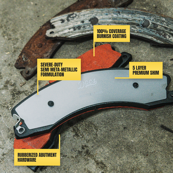 Doc's Diesel Severe-Duty Brake Pads benefits and features callout