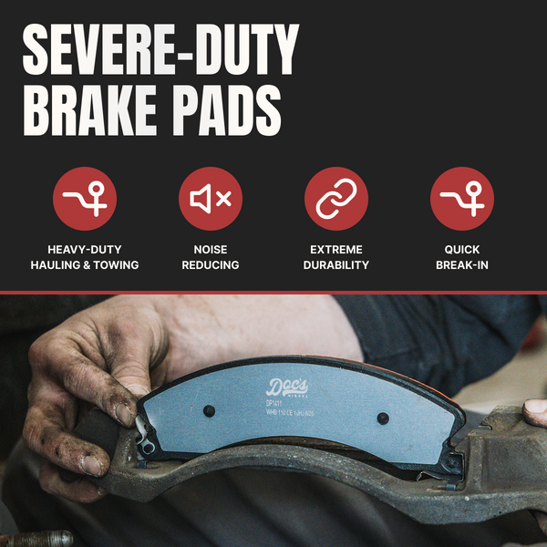 Doc's Diesel Severe-Duty Brake Pads benefits and features callout