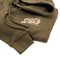 Doc's Staple Hoodie Army Green logo closeup