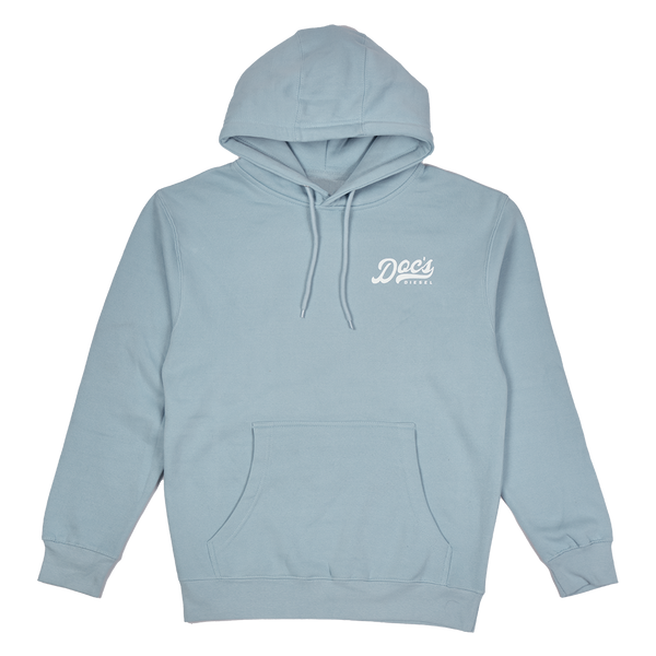 Doc's Staple Hoodie Blue Mist front