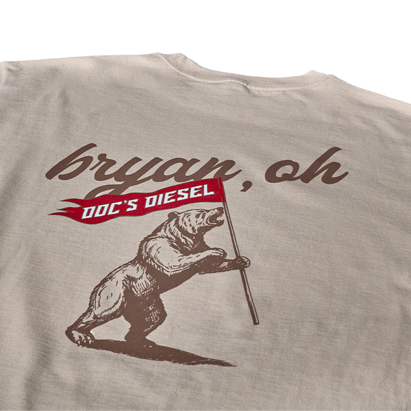 The Grizzly Tee Back Up Close