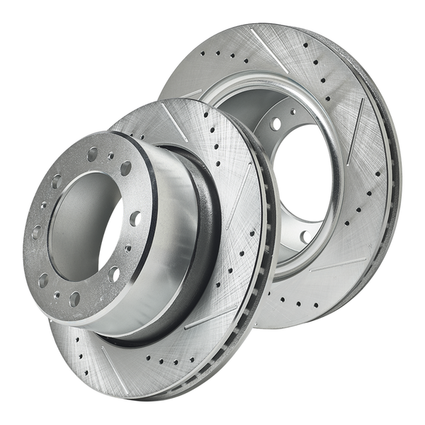 Doc's Diesel RAM 6.7L/5.9L Cummins 2500/3500 SRW Drilled and Slotted Rear Rotor Set 2009-2024