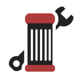 Oil filter and wrench icon
