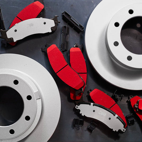 HIGH CARBON ROTORS + SEMI-METALLIC BRAKE PADS