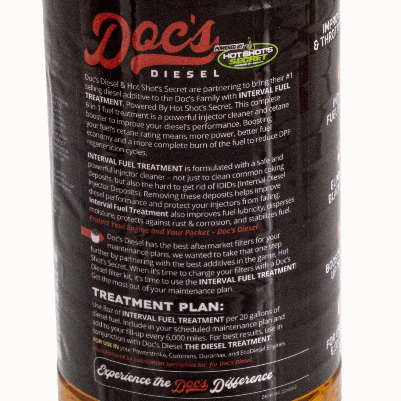 Doc's Diesel x Hot Shot's Secret Interval Fuel Treatment 16oz Bottle